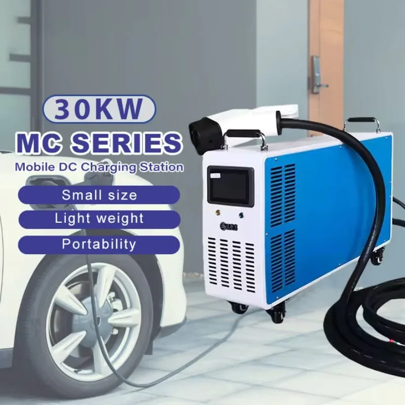 Professional 380 Volt 30KW Mobile Portable CCS2 Ev Charger with  Charging  Emergency Mobile Ev Charging System