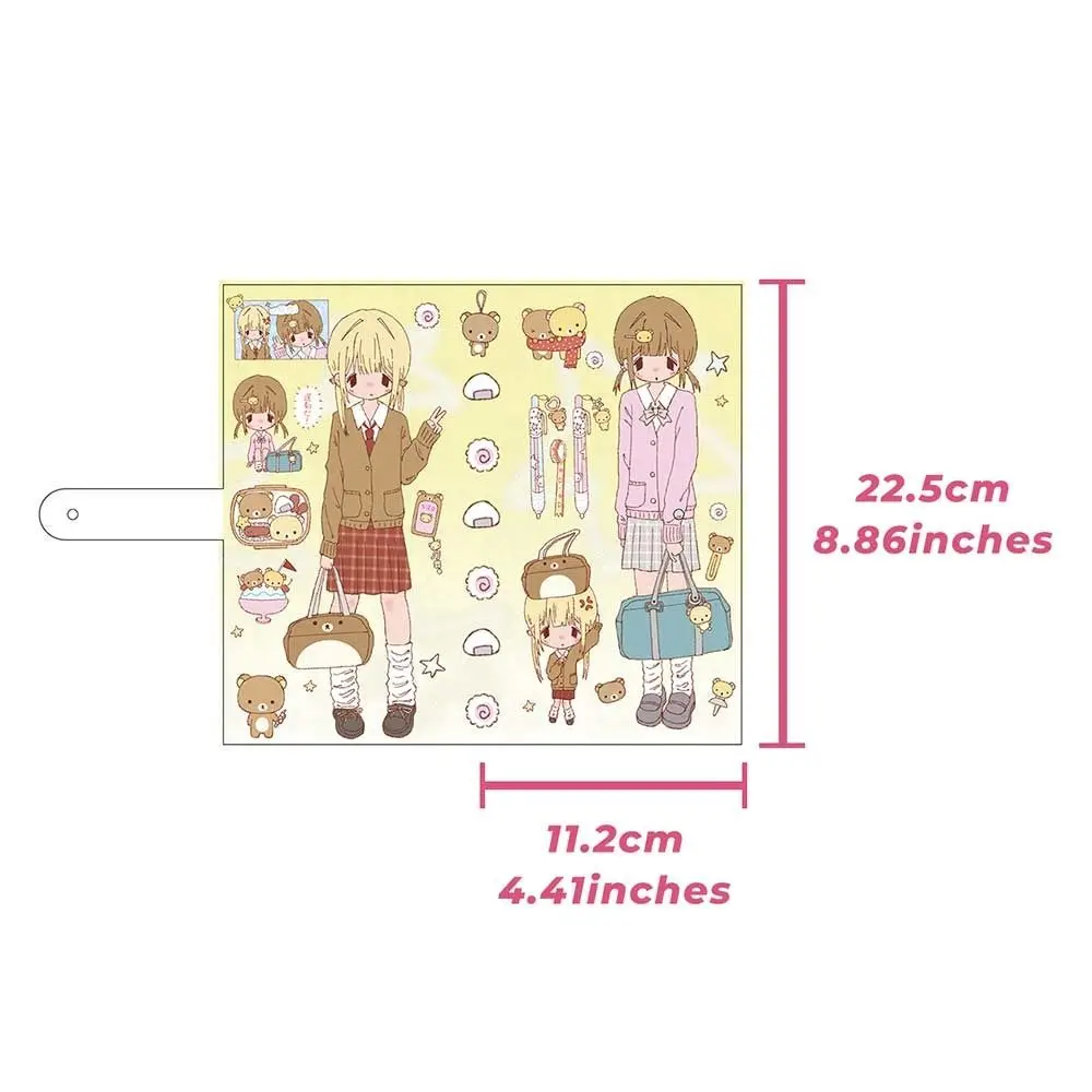 A5 Stickers Storage Booklet with 40pcs Inner Pages Large Capacity Exhibition Photo Album Button Type Postcard Holder