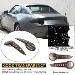 For Mazda MX-5 2016-2024 ABS Black Car Tail Light Cover Brake Light Wide Indicator Cover Decorative sticker Car Accessories