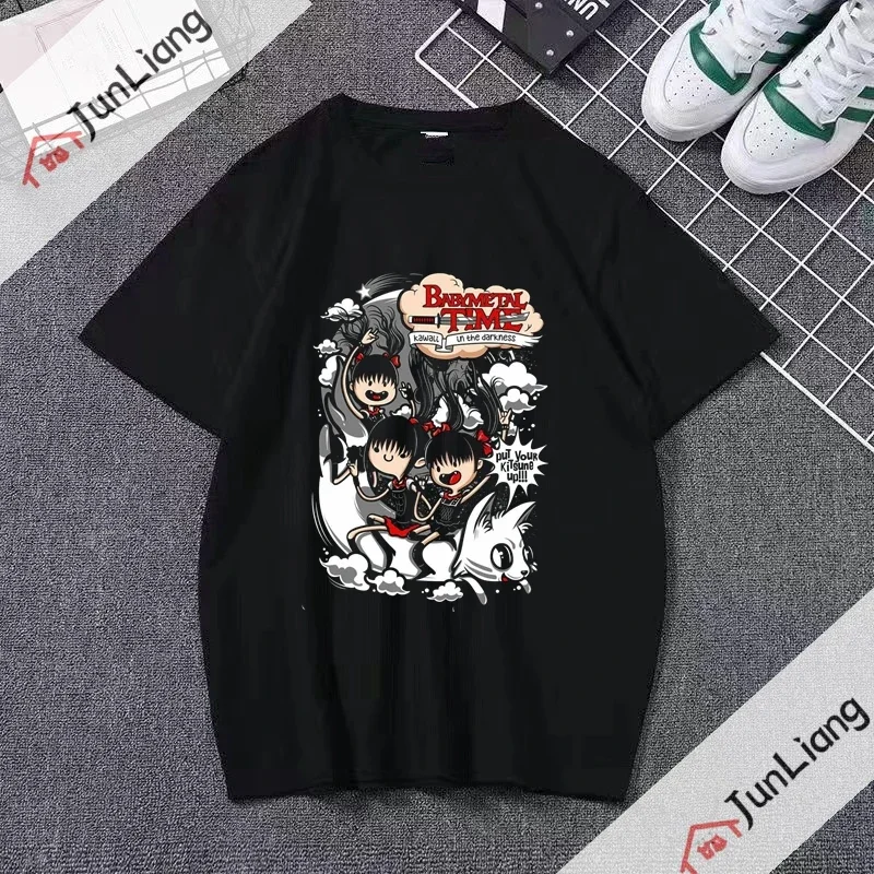 Babymetal Metal Galaxy Japan Death Metal Band T Shirt Men Hip-hop Rock Band Casual Short Sleeve Y2kTees Tops Aesthetic