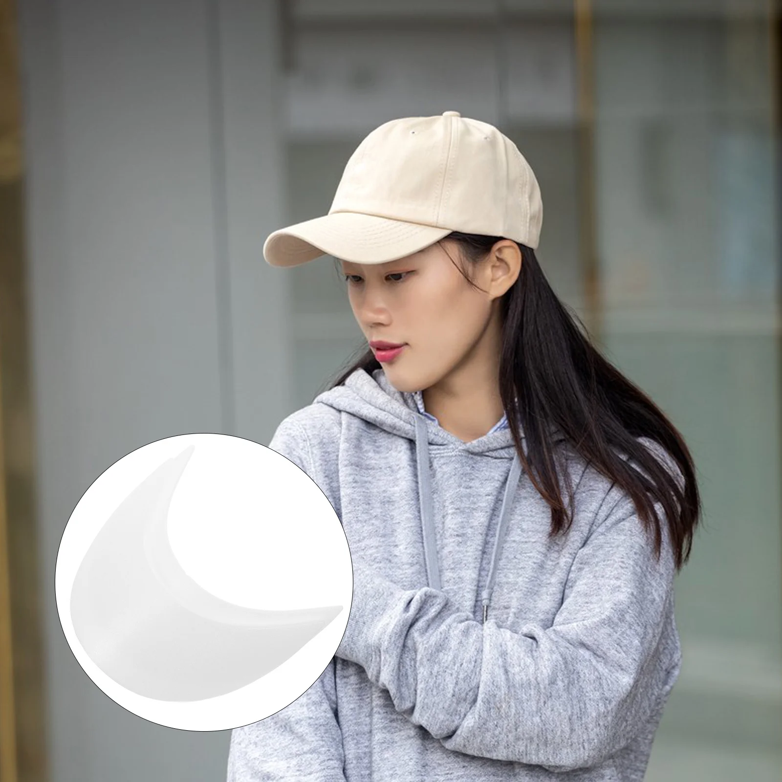 

2Pcs Sun Protection Hat Brim Plastic Inserts Easy Install Replacement Baseball Cap Visor Accessory Shaper Cap Shaper