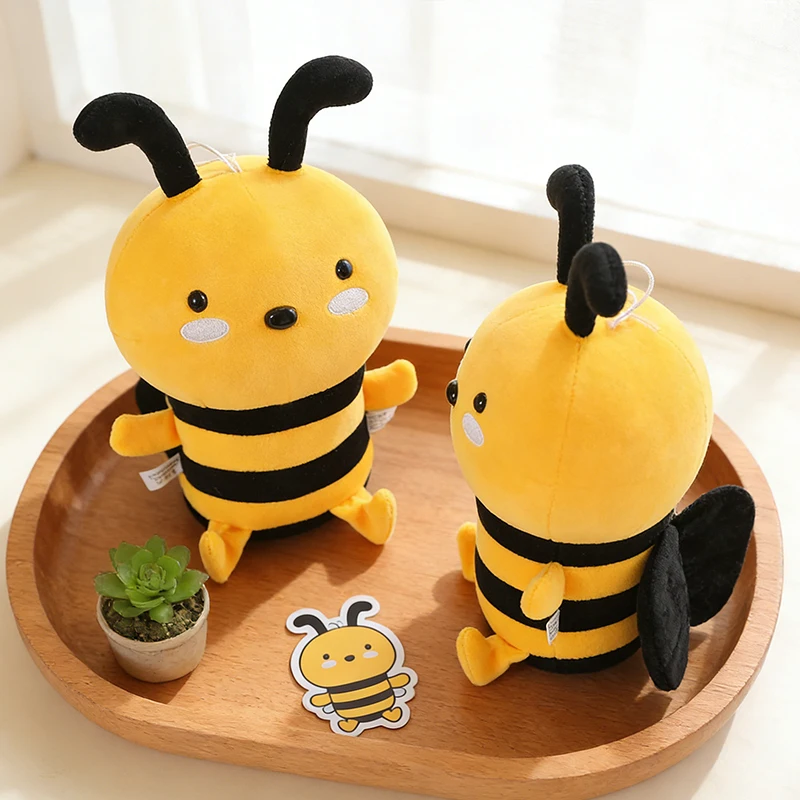 20/30CM Bee Plush Doll Soft Pendant Stuffed Animal Bumblebee Toys Lovely Birthday Holiday Gifts Boy Girls Kids Bag Bedroom Decor - view 2