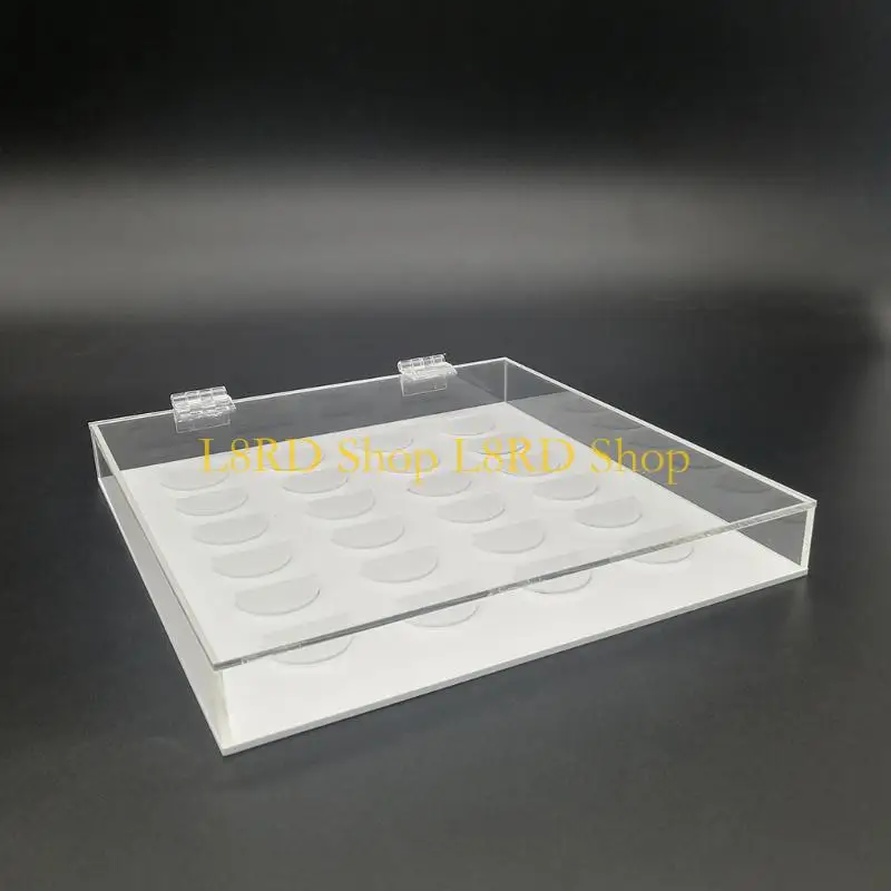 

L8RD 12 пар накладных ресниц, прозрачная коробка для хранения, прозрачный акриловый дисплей для чехла, держатель для контейнера,
