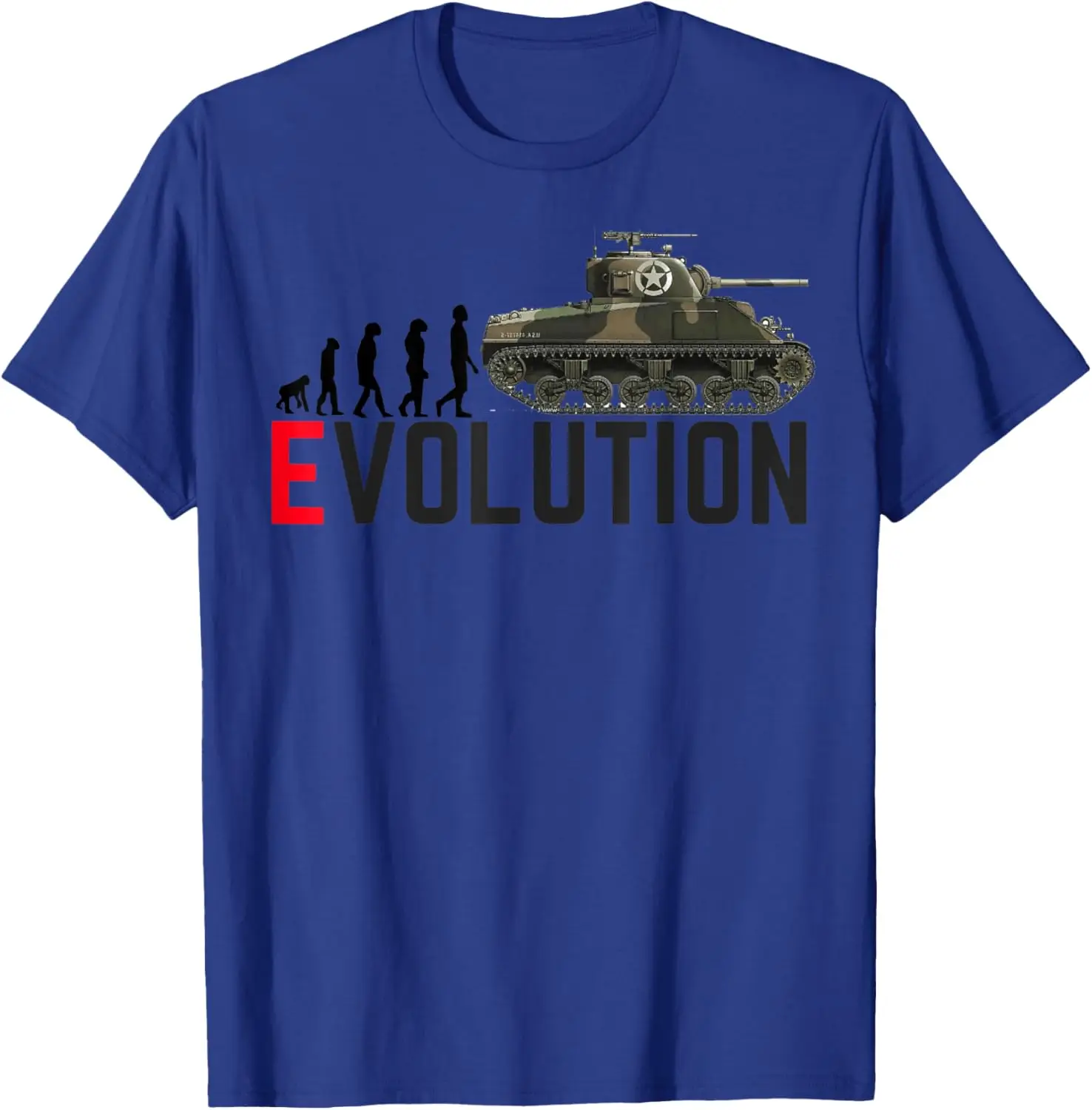 Funny Evolution  US Army M4 Sherman Tank T-Shirt 100% Cotton O-Neck Short Sleeve Summer Casual Mens T-shirt Streetwear