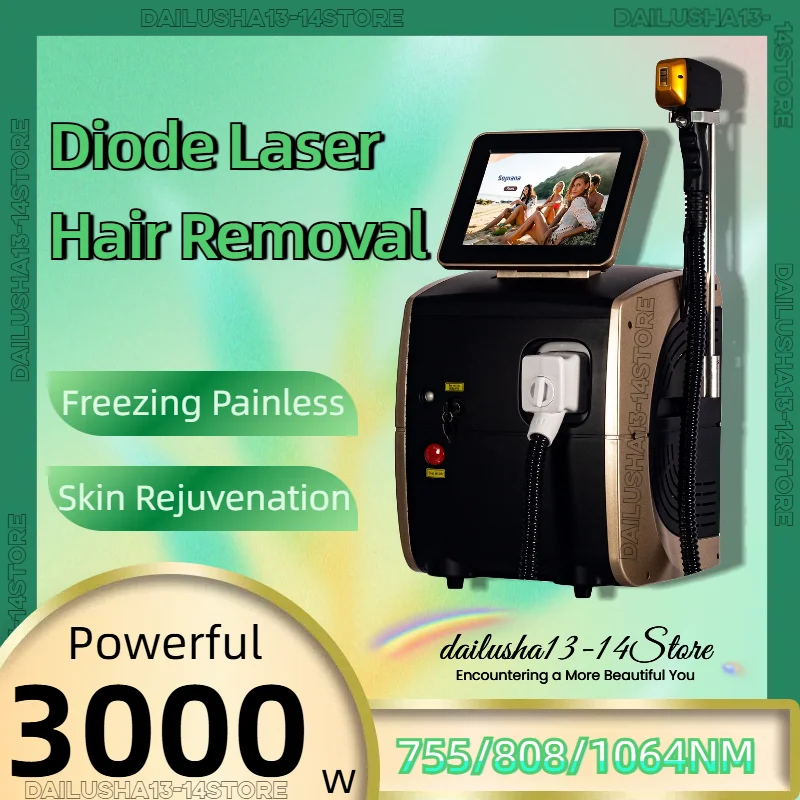 

Hair Removal Professional 808nm Diode Laser Hair Removal Machine Skin Rejuvenation Ice Titanium Painless Permanent Hair Removal