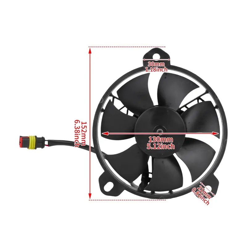 AB16-Motorcycle Electric Fan Cooler Radiator For Ducati Hypermotard Street Fighter 821 848 850 936 1098 1100 2012-2017