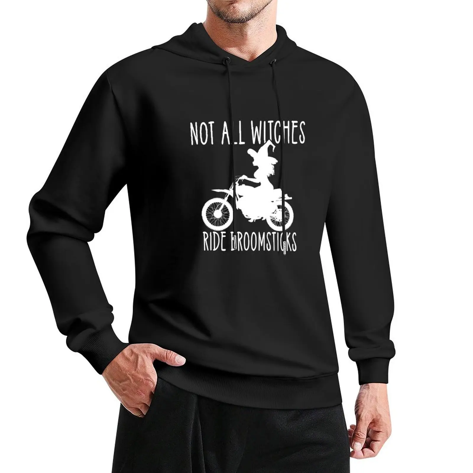 

Not all Witches Ride Broomsticks Biker Cheeky Witch Pullover Hoodie streetwear men men's clothing men clothes tracksuit men