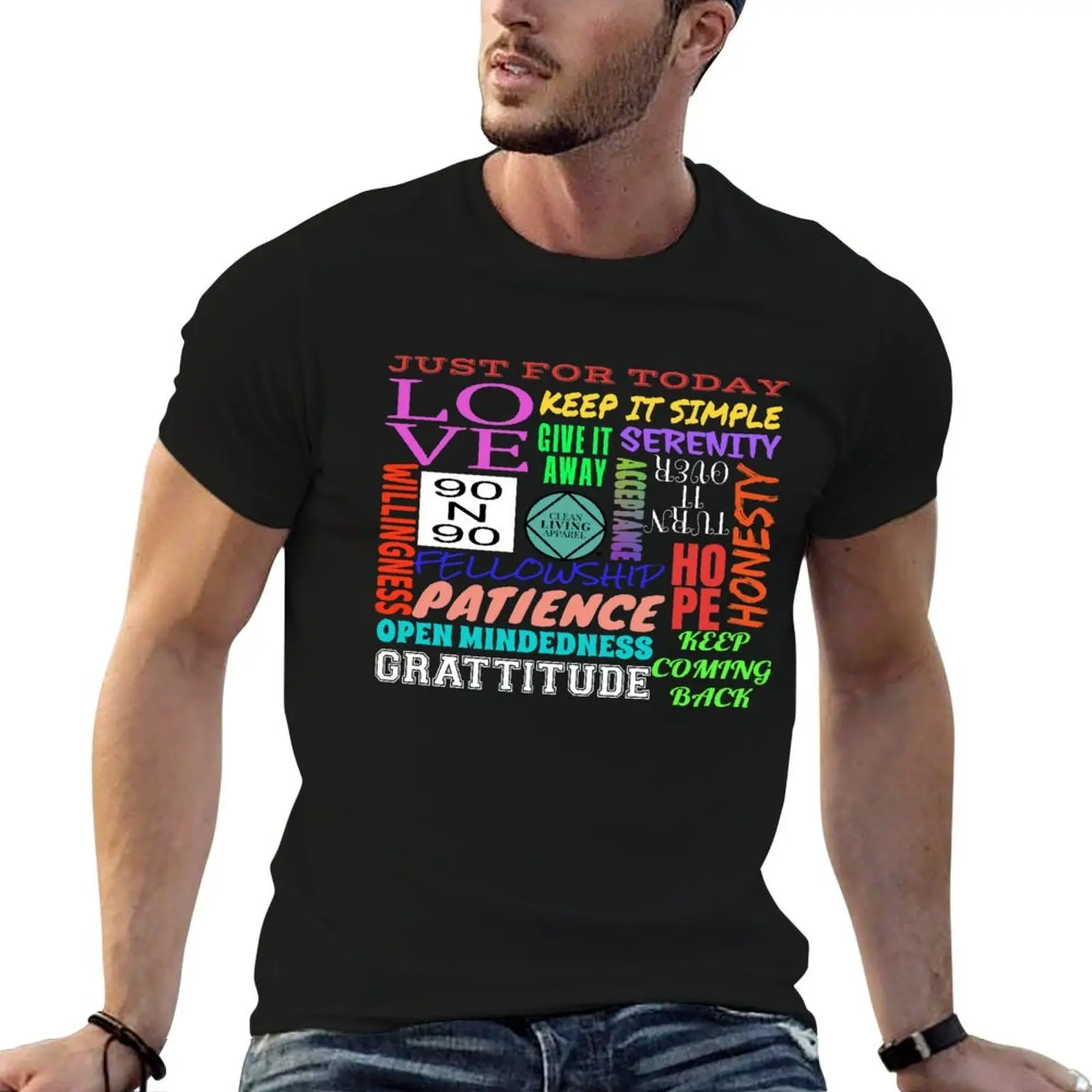 

Spiritual Principles of 12 Step Recovery Program NA AA T-Shirt t shirts for man graphic funny man graphic t shirt T-Shirt