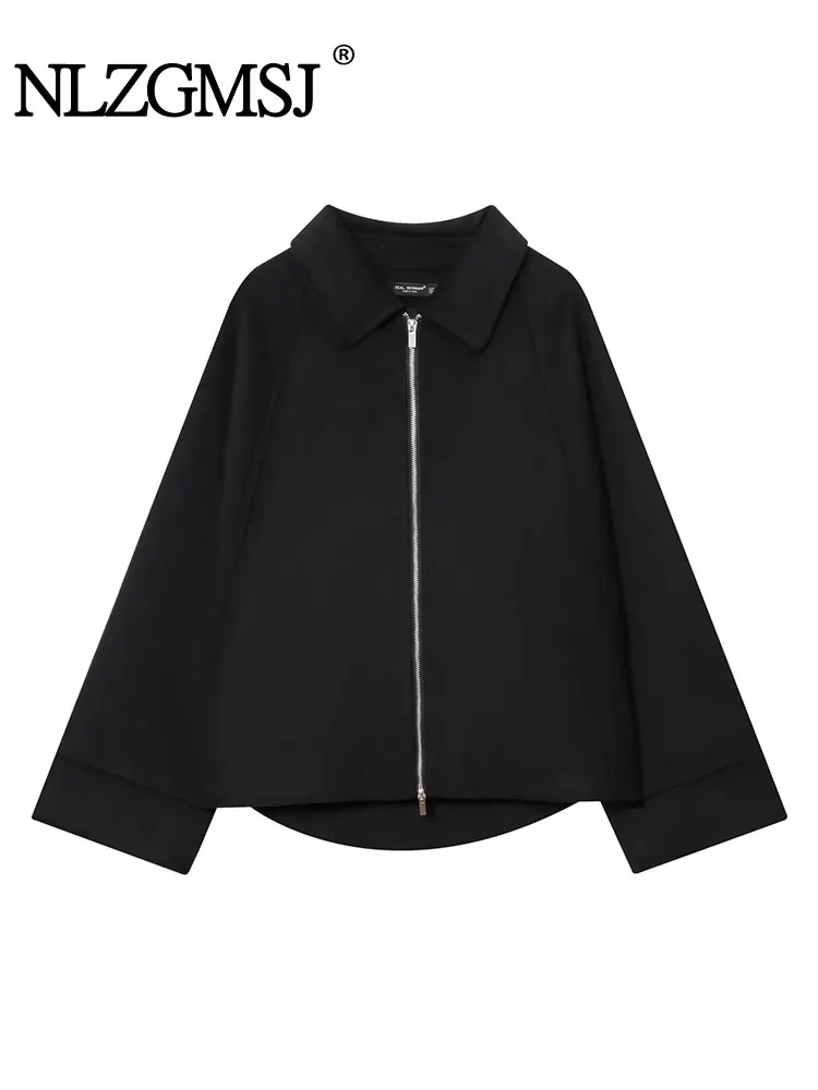 

NLZGMJS Women's Autumn Fashion Jackets Long Sleeve Pocket Zipper Solid Lady Jacket Casual Female Office Streetwear
