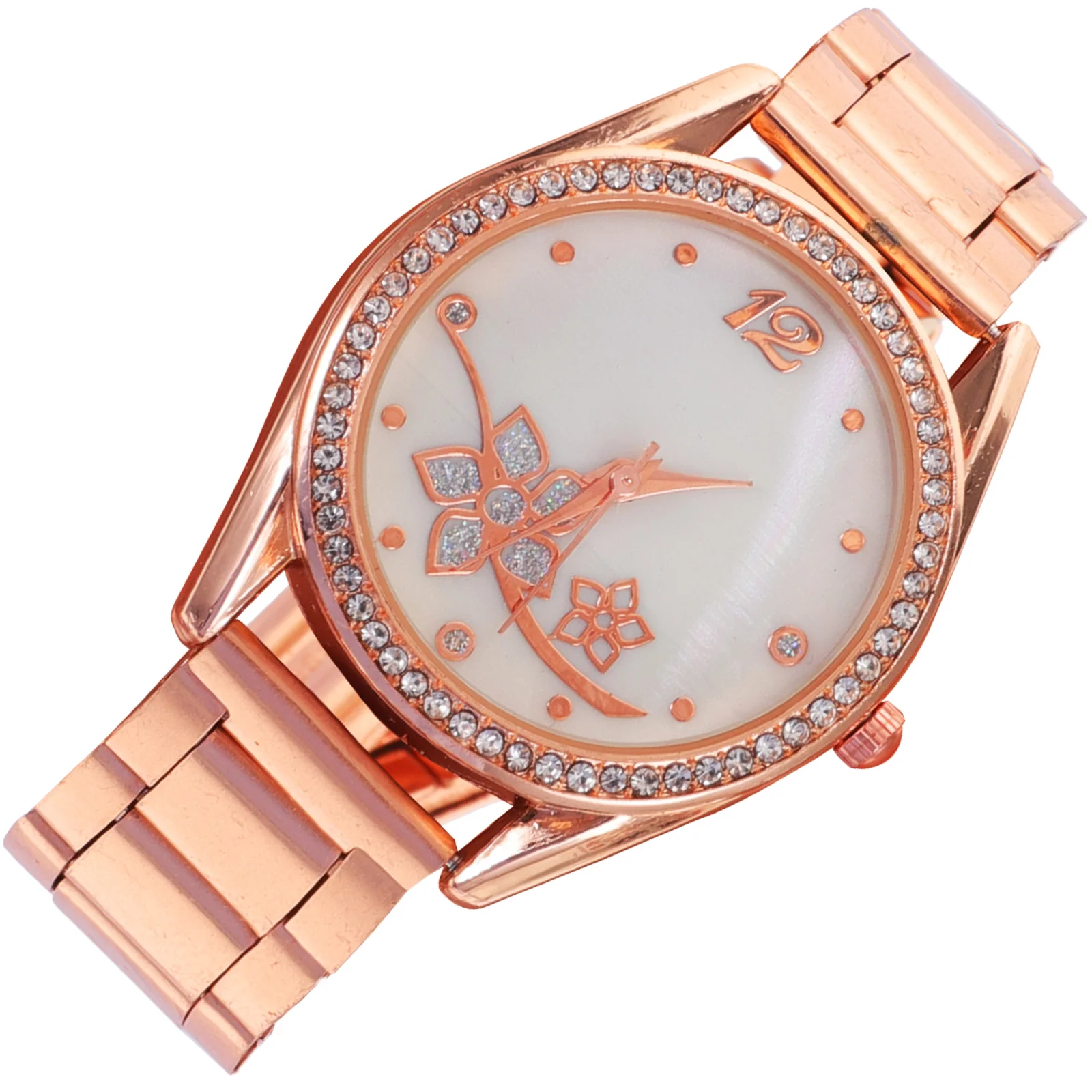 Flower Design Alloy Strap Wrist For s Girls Exquisite Decorative Watch Comfortable Belt Clear Dial Precise Timekeeping
