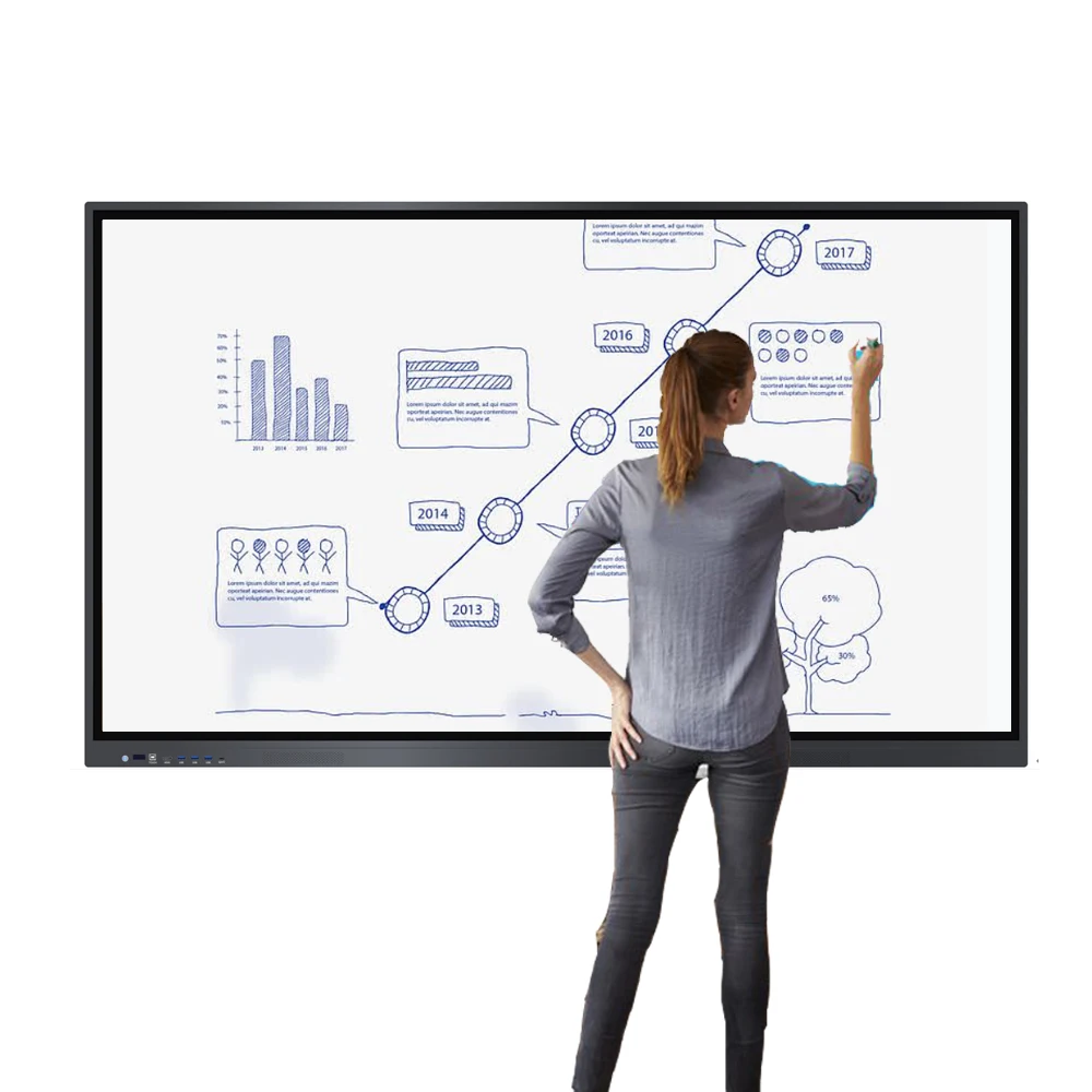 

55 65 75 85 98 110 Inch Smart Tv All in One Board Interactive for Touch Screen Whiteboard