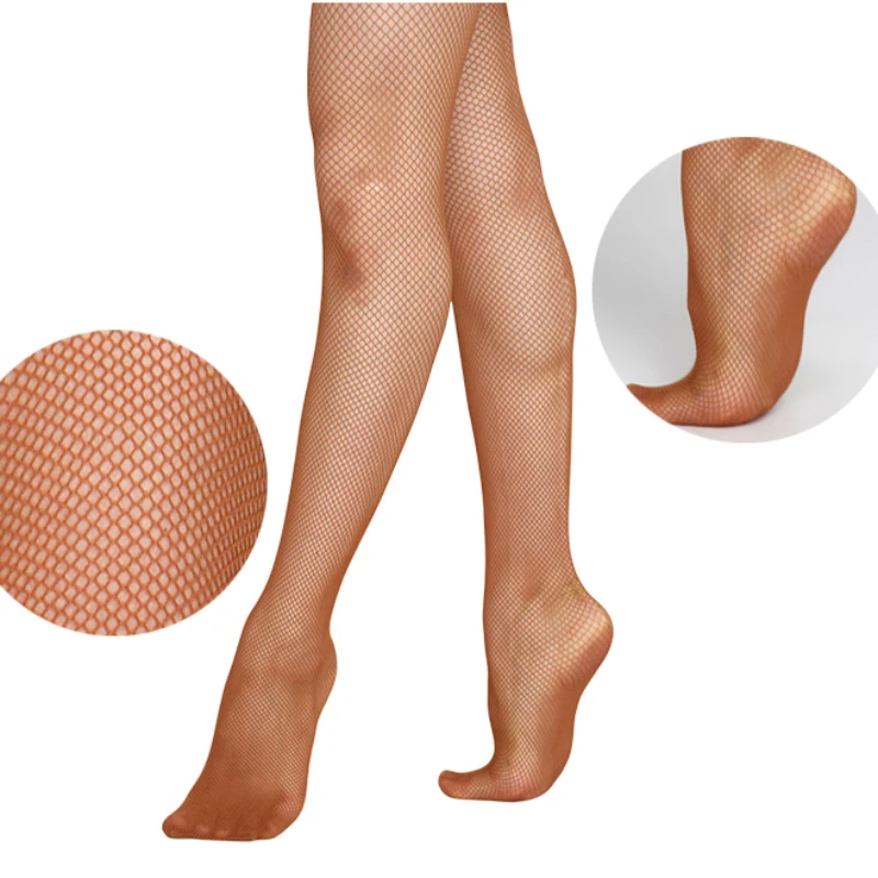 Visnet Panty Tan Kleur Latin Dance Panty Ballroom Kous Volwassenen Zwart Zacht Garen Footnet Danspanty Voor Meisjes