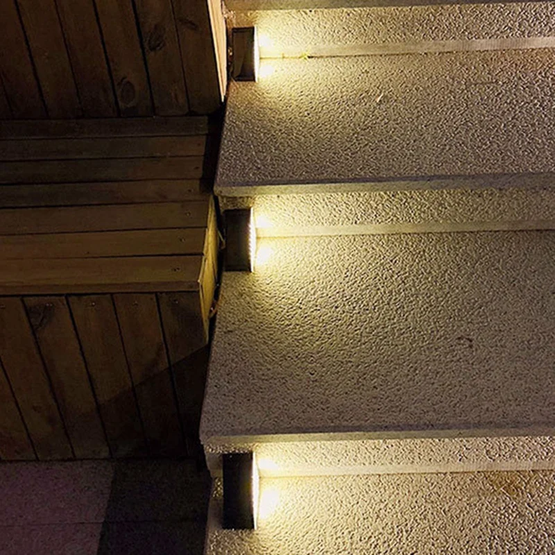 ABBN Solar Light Stair Light Garden Light Led Stair Step Light Walking Light Outdoor Waterproof Step Light Garden