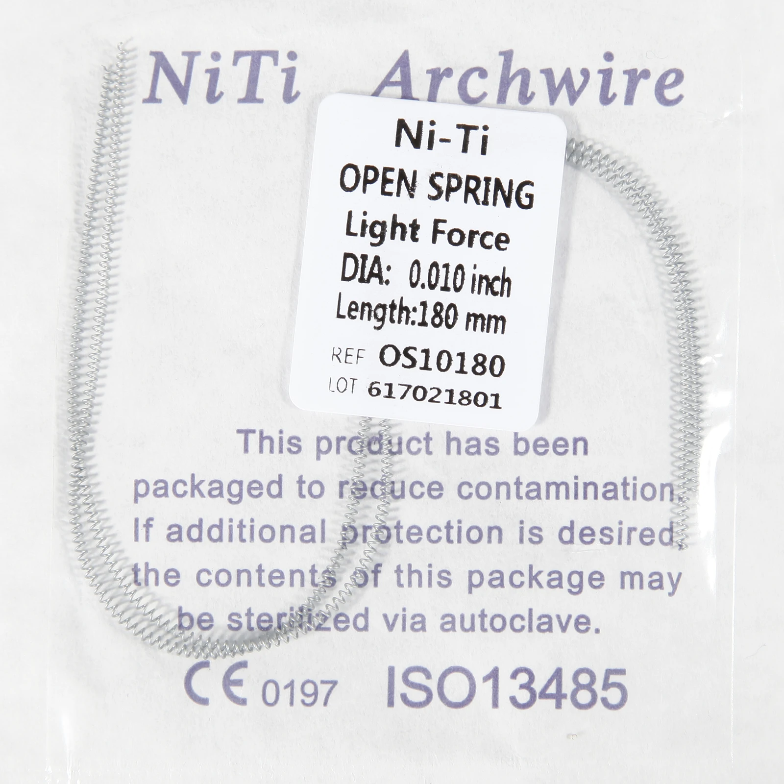 Dental Orthodontic Niti Alloy Open/Colse Coil Spool Springs Accessory 012 / 010 High Resilience & Durability For Dentist Treat