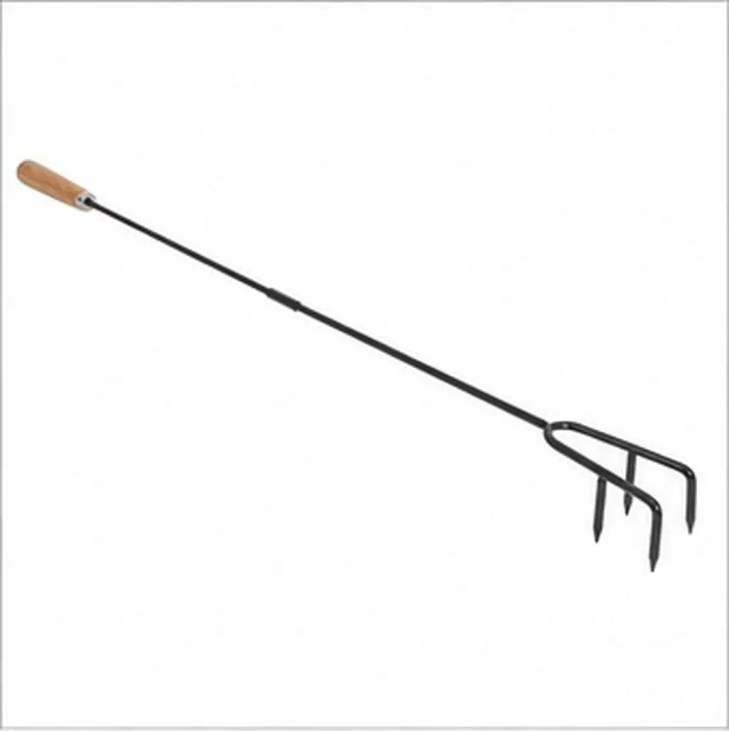 Heavy Duty Two-Section Fire Poker for Outdoor Fire Pit Indoor Wood Stove Camping Bonfire Ash Removal Stoking Charcoal Flipping