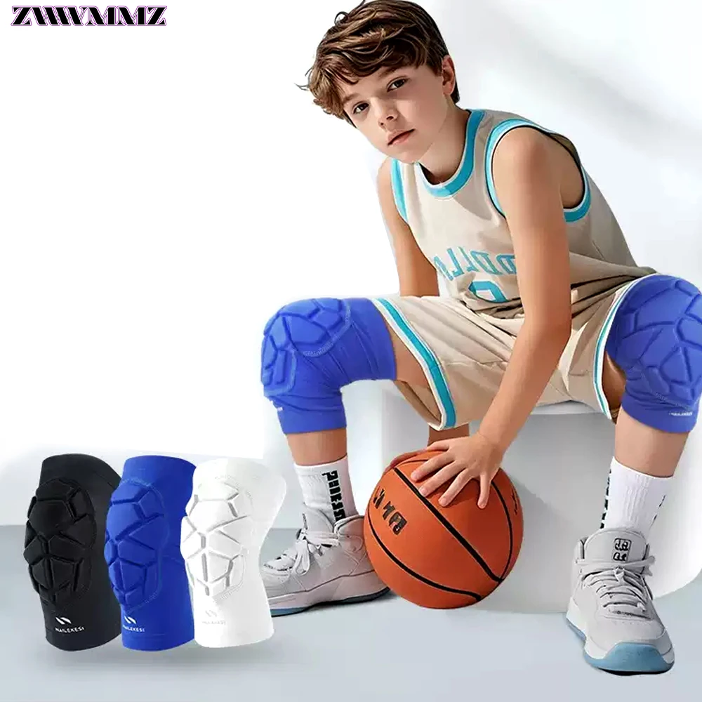 1 قطعة منصات الركبة المصارعة للأطفال الشباب الكبار ، كم ضغط الركبة لكرة السلة الكرة الطائرة كرة القدم ، منصات الركبة قصيرة الأكمام #2