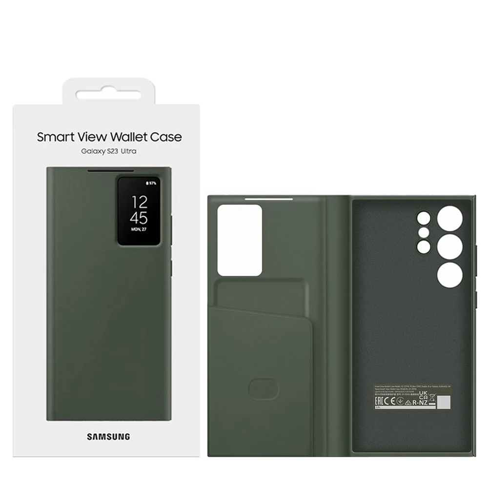 Originele Samsung Galaxy S23 Ultra 5G Smart View Portemonnee Case Voor Samsung Telefoon Smart View Flip Telefoon Hoesje