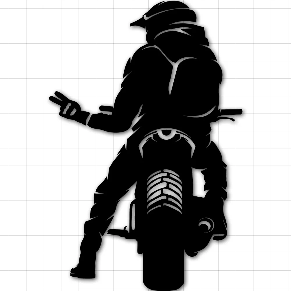 Respect Biker Decal 1PC Waterproof Vinyl Sticker Bold Graphic for Motorcycle Car Laptop Auto Decoration