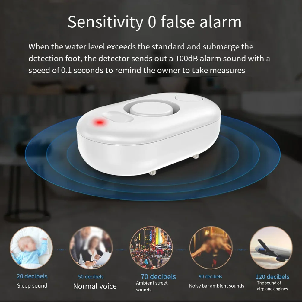 For Tuya WiFi Water Leakage Sensor Flood Water Leakage Alarm Smart Home Automation Residential Security Protection