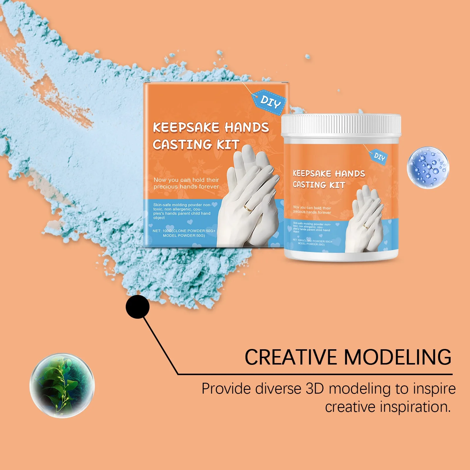 3D Hand Model Powder Clone Powder Hand Model Three-dimensional Hand Model Making Model Powder Plaster Hand Model