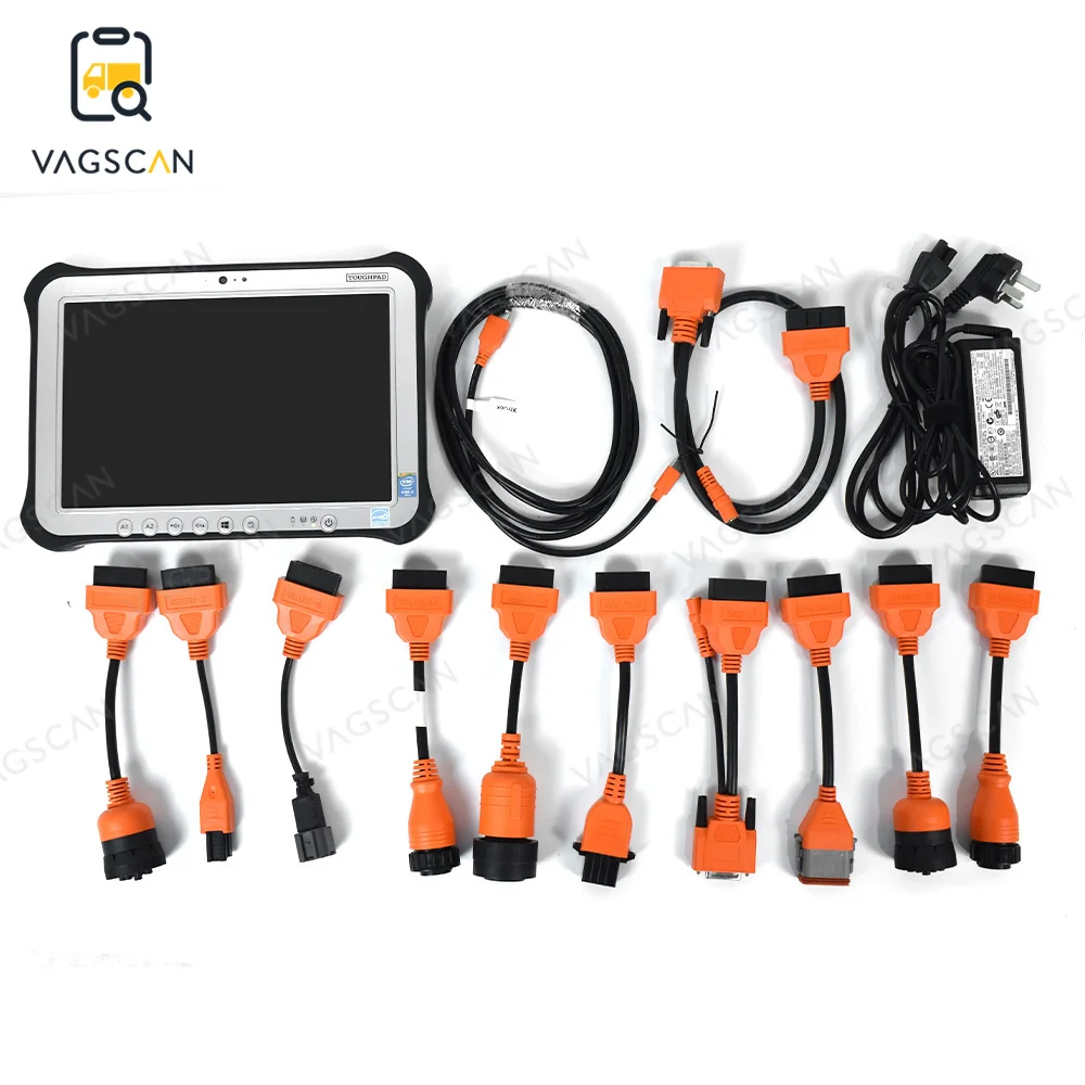 Xtruck Y009 with FZ G1 tablet Excavator construction machinery diagnostic tools Multifunctional OBD2 scanner heavy duty trucks