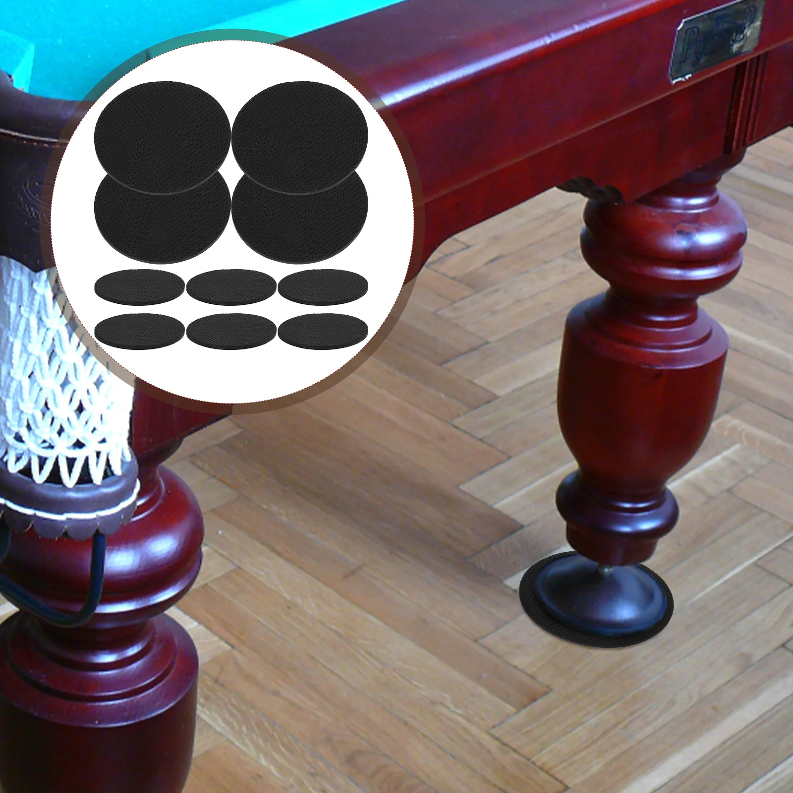 10 Pcs Pool Table Leg Pads Adjustable Billiards Foot Tables Supplies Balls Mat Levelers Lifting
