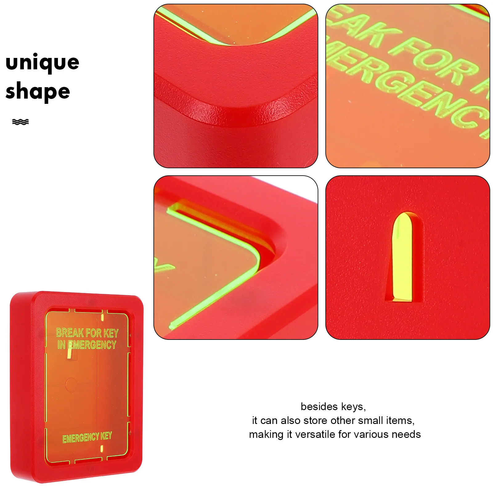 1 مجموعة صندوق مفاتيح الطوارئ الحائط النار للمنزل مكتب فندق في الهواء الطلق آمن مفتاح حامل اقفال الصناديق للبطاقات