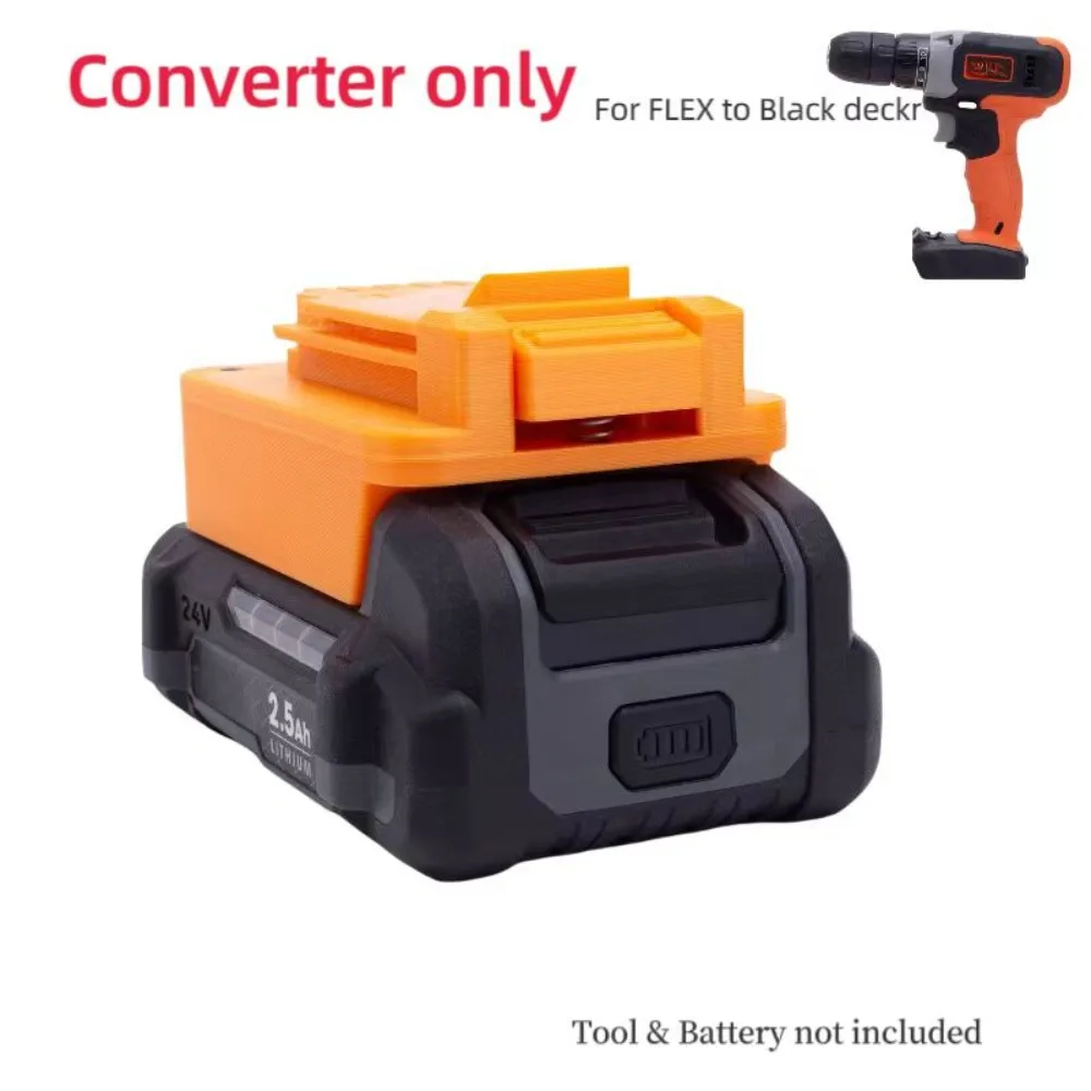 Batteries Converter Fit For  FLEX 24V Lithium Ion Converter to  Black Deckr 20v Power Brushless Tools (﻿Adaptor Only)