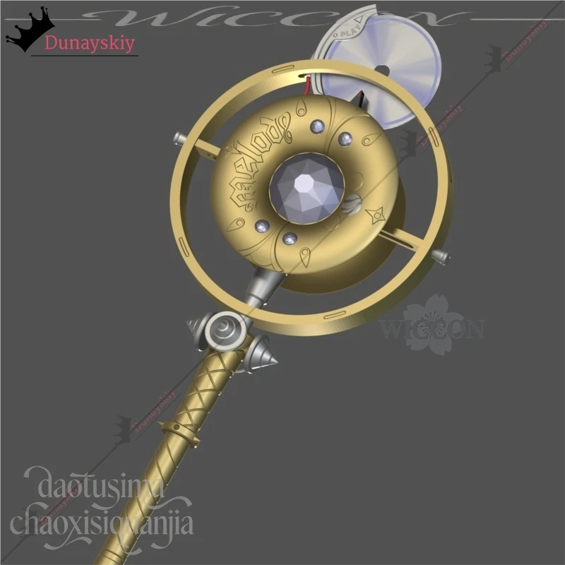 YiNuo*/Game Zenless Zone Zero Cosplay Astra Yao Kawaii Idol Fake Microphone 3D Polylactic Acid Props Magical Staff - view 4
