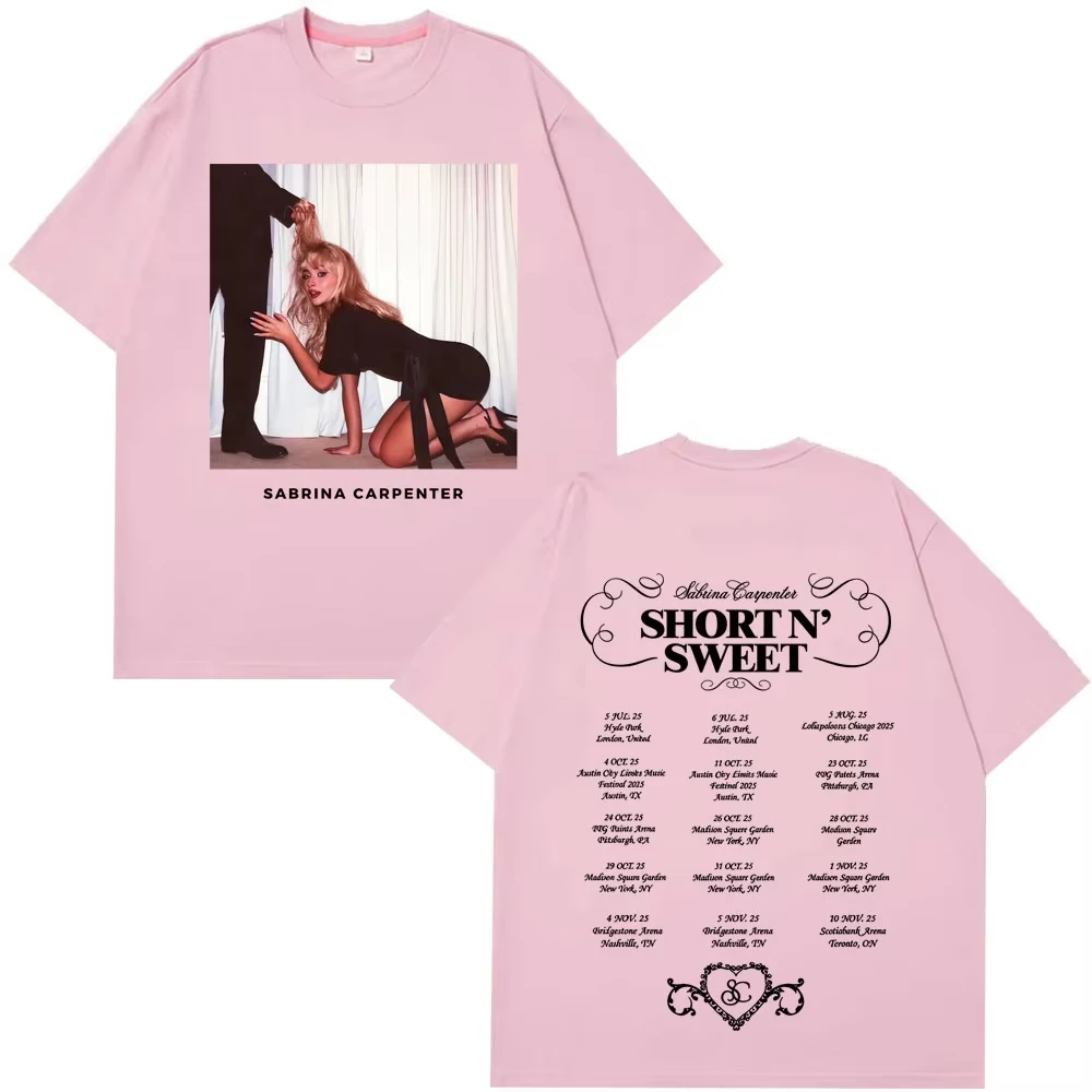 Hot Sale Sabrina Carpenter Classic Poster Graphic Print T-shirt Men Women Loose Casual Oversize Top O-neck Cotton Summer New Tee