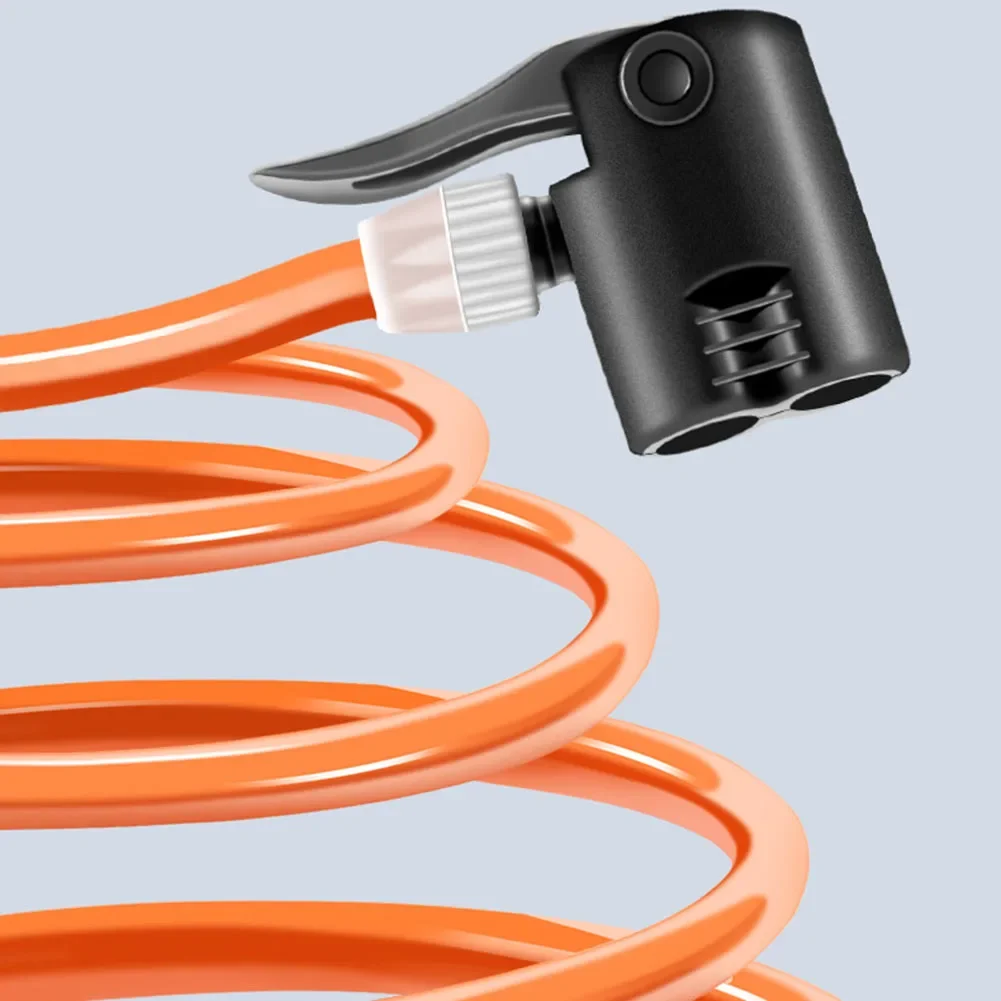 Gloednieuwe Fietspomp Buis Luchtpomp Kabel Band Inflator 125Cm Lengte Anti-Vries Bold Trachea Compatibel Steviger Oranje