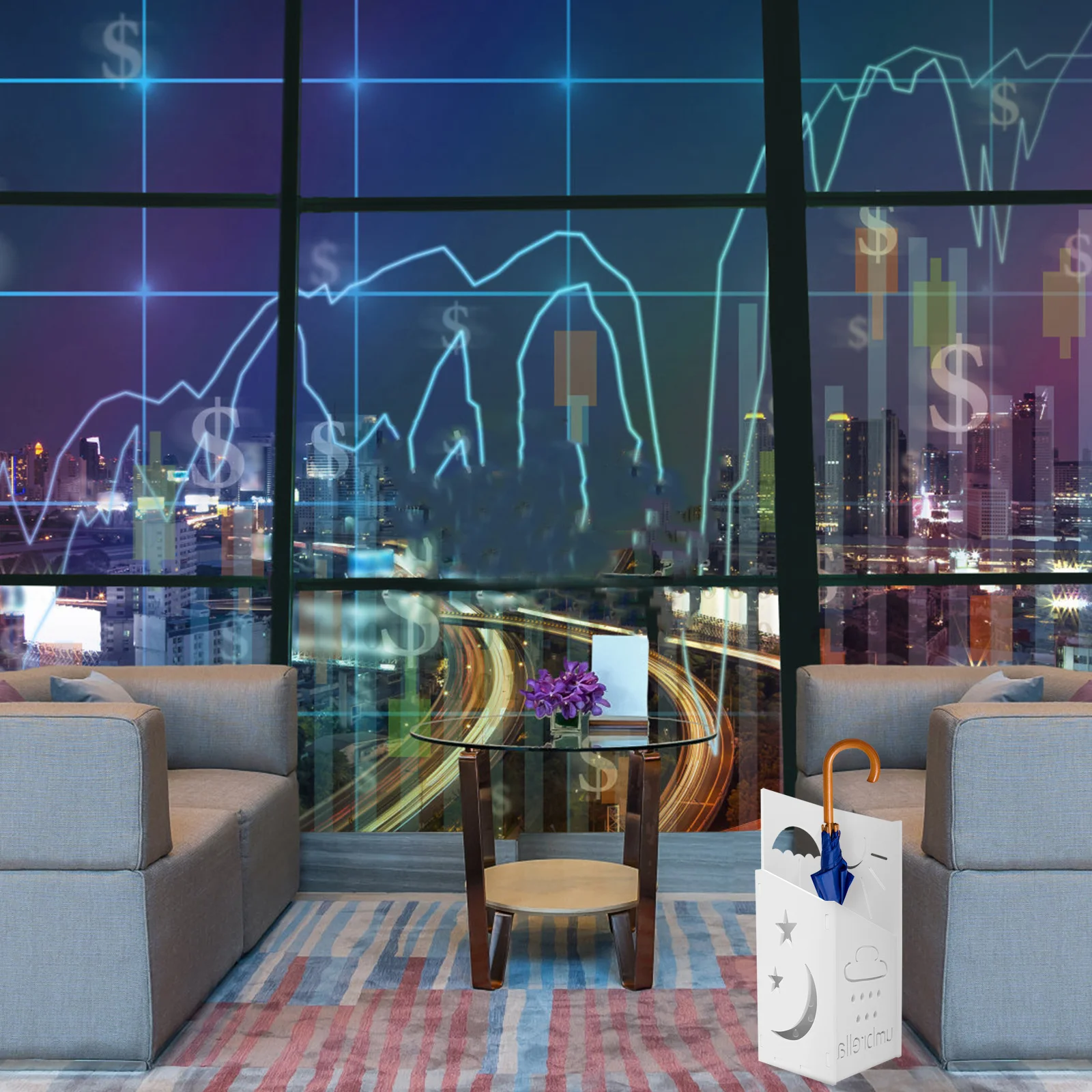 

Umbrella Stand Organizer Long Folding Umbrella Storage Rack Simple Creative Design Home Entryway Decor Stable