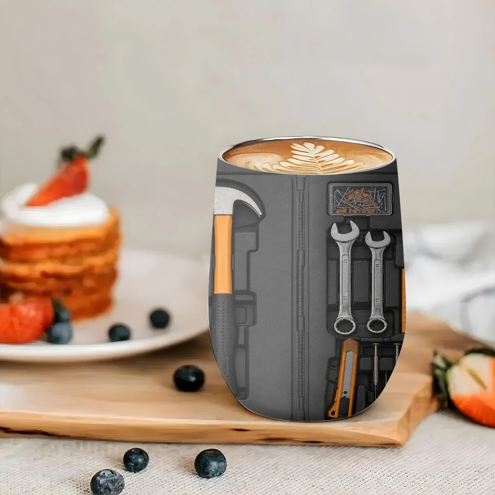 Colorful Sugar Skull Vacuum Flasks 12oz Eggshell Cup With Lid Portable Coffee Cups Travel Household Office Drinking Mug