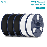 SUNLU 5KG High Speed Matte PETG Filament 1.75mm 1kg Spool (2.2lbs) High Speed Printing Filament Fit Most FDM Printer
