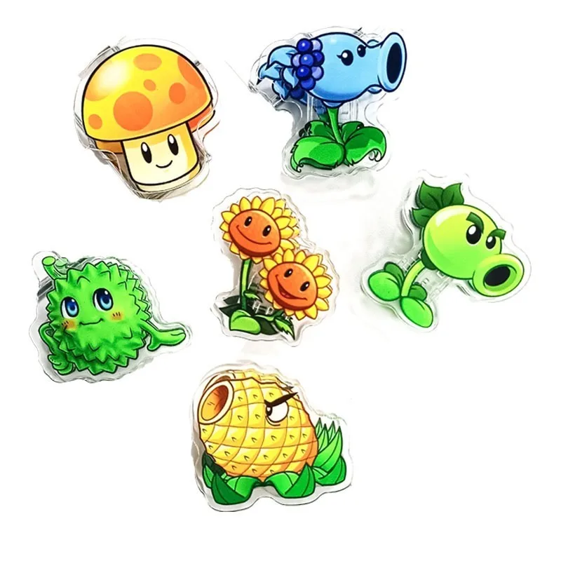 6PCS Plants Vs. Zombies Cartoon Anime Game Peripheral Acrylic PP Clip Cute Note Clip File Book Clip for Test Papers Documents - view 5