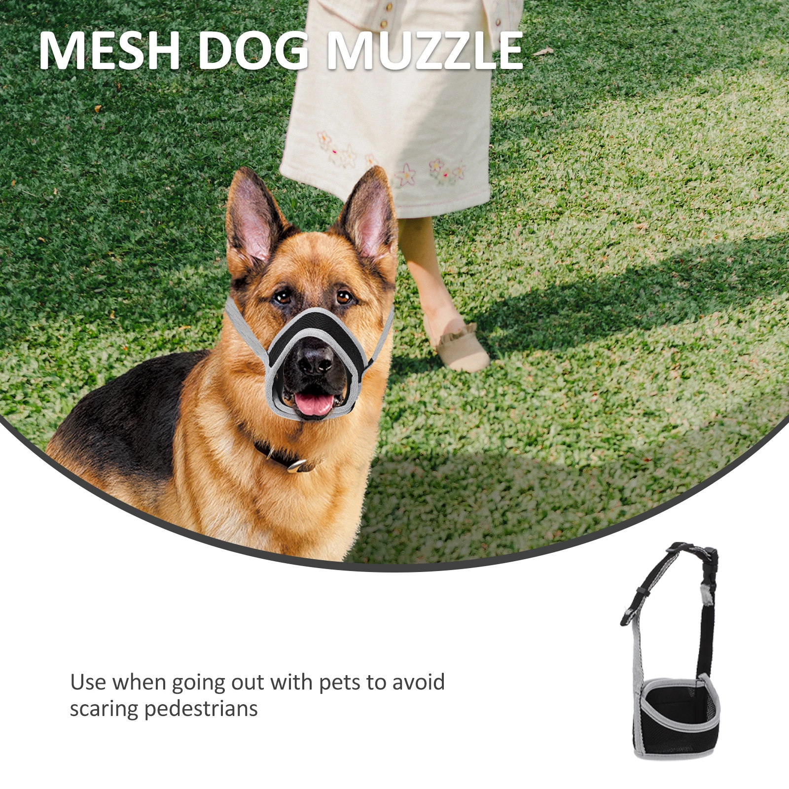 

Puppy Muzzle Breathable Anti-Bite Mesh Durable Wear-Resistant Practical Gift Dog Muzzle Dog Mouth Cover Puppy Mouth Protector