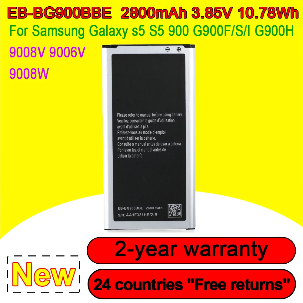 EB-BG900BBE EB-BG900BBU Battery For Samsung Galaxy s5 S5 900 G900F/S/ I G900H 9008V 9006V 9008W