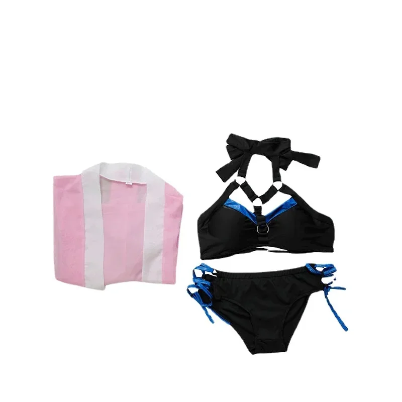25COSAnime Demon Slayer Kanroji Mitsuri Cosplay Costume Kimetsu Women Sexy Swimwear Swimsuit Bikini Bathrobes Suits