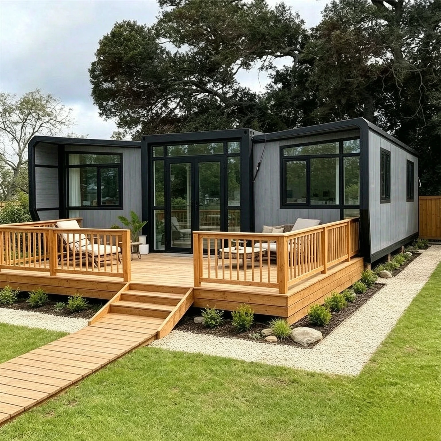 Wholesale Prefab House Luxury Tiny Home 20FT 40FT Expandable Container House Folding Room With Kitchen And Bathroom Garden Rooms