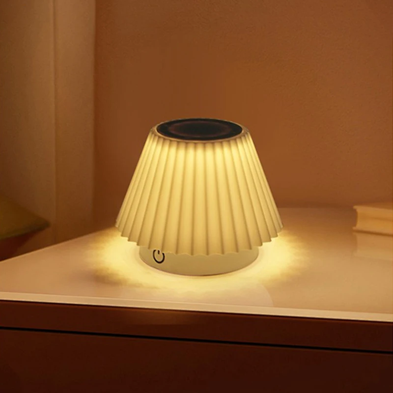 Bedside Wooden Table Light Nightstand Warm Light Reading Light Bedroom Night Lights Electric Power Home Decor Desk Light