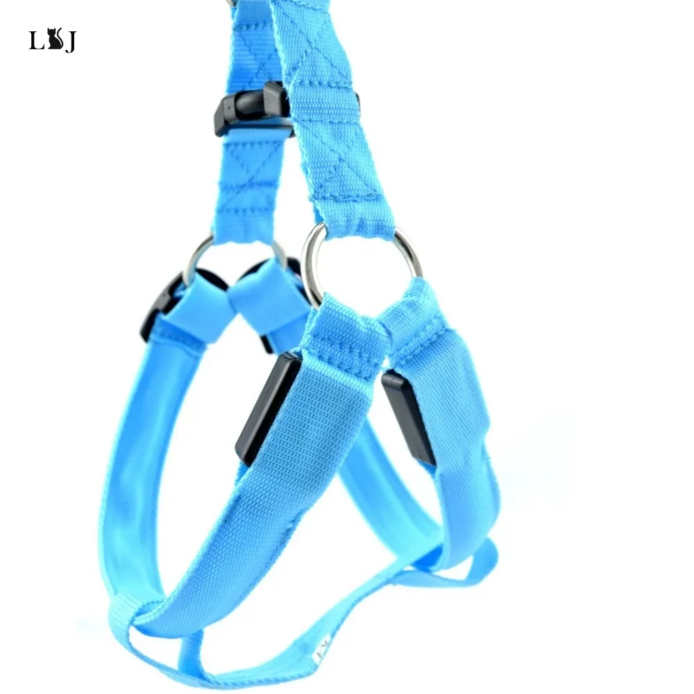 Dog Harness for Night Safety LED Luminous USB Pet Chest Strap for Medium Large Dog Rechargable Glowing Harness Dog Accessories