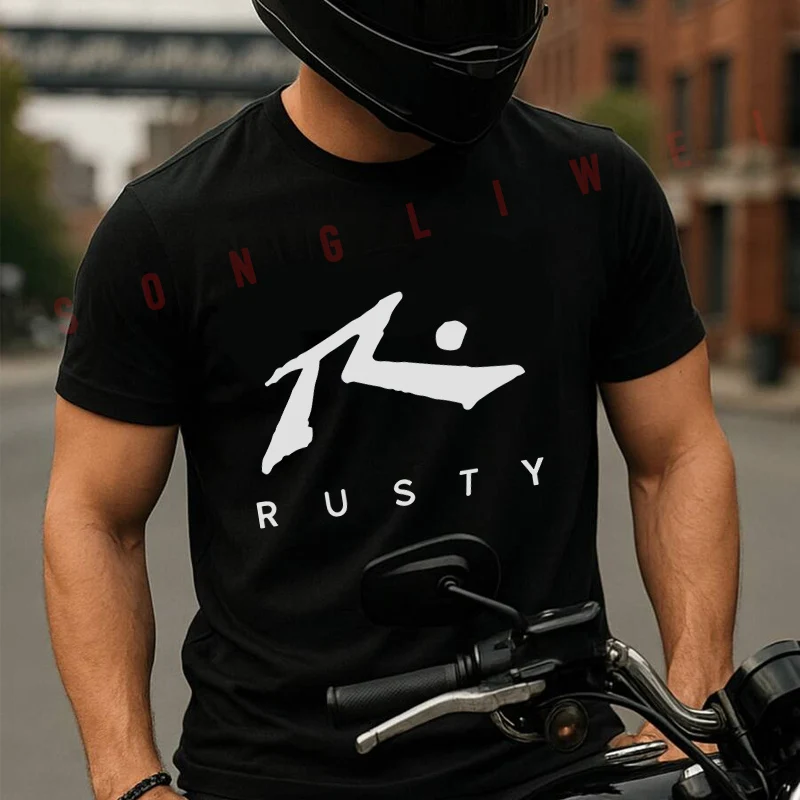 

Men's Moto Graphic Print T-Shirt Colossal Best Seller Merch Fashionable Casual Street Style Suitable For Travel And Sports Tee