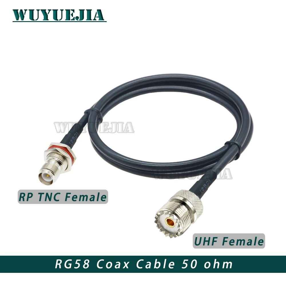 RG58 Cable PL259 UHF Male to SO239 TNC Male Plug Radio Antenna RF Extension Cable Jumper for CB Radio Ham Radio FM Transmitter