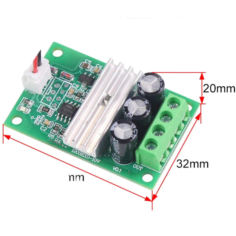

PLC Analog 0-10V Analog Voltage Signal Regulation Module 6V 12V 24V 3A Speed Dimming Adjustable Fan Speed Regulation