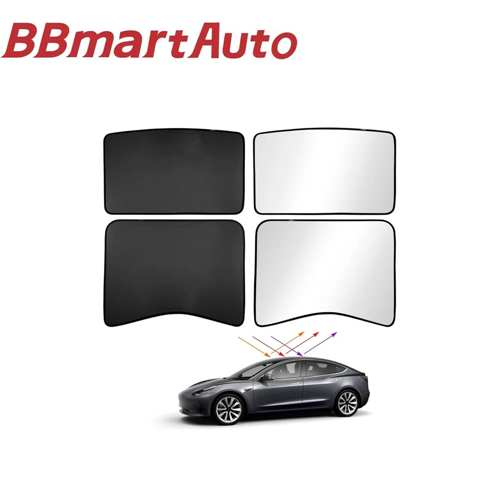 BBmart Auto Parts 1Set for Tesla sunshade front + rear set Model Y/3 sunroof sunshade roof sun protection accessories top