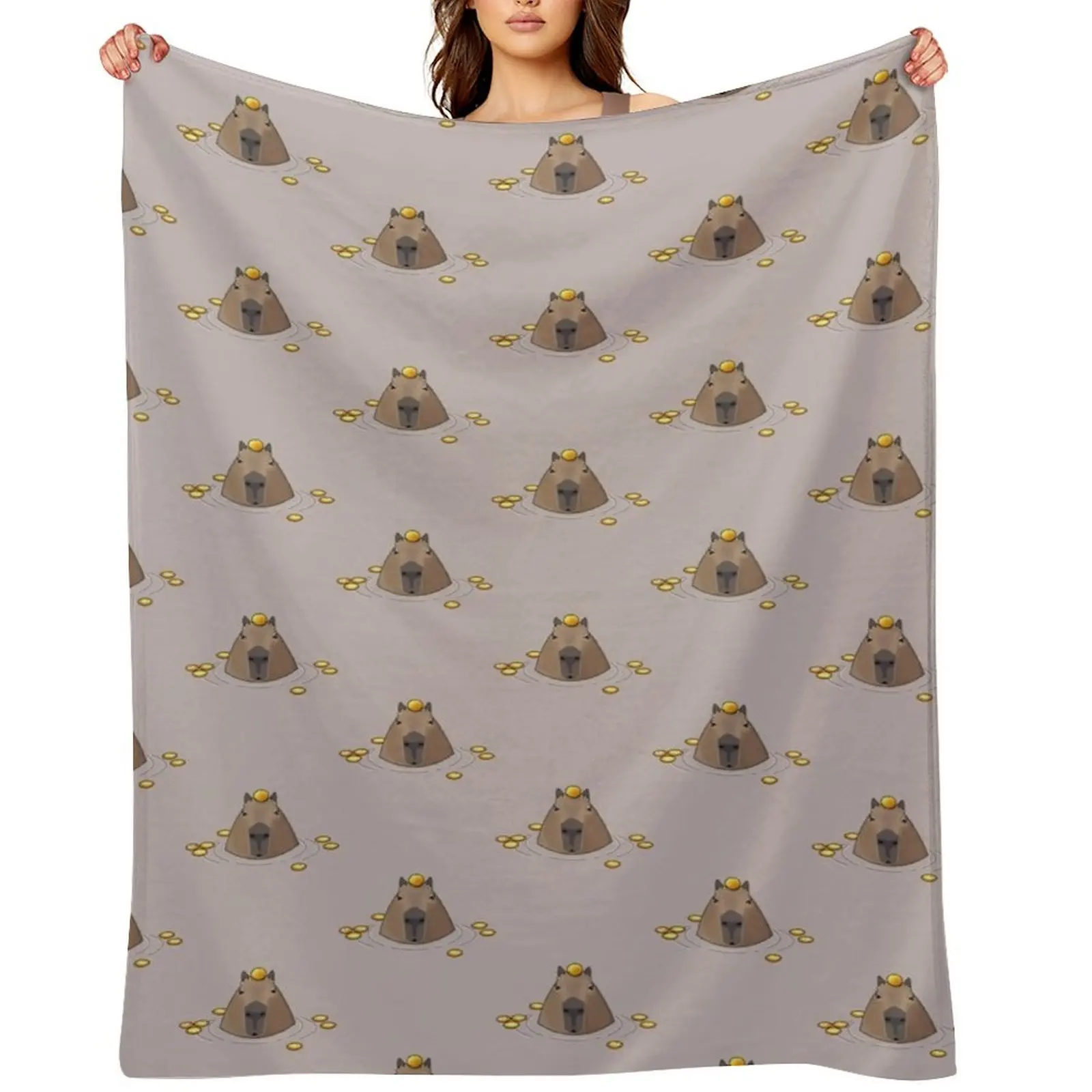 Capybara Throw Blanket Blankets For Sofas Hairys wednesday Decorative Sofas Blankets