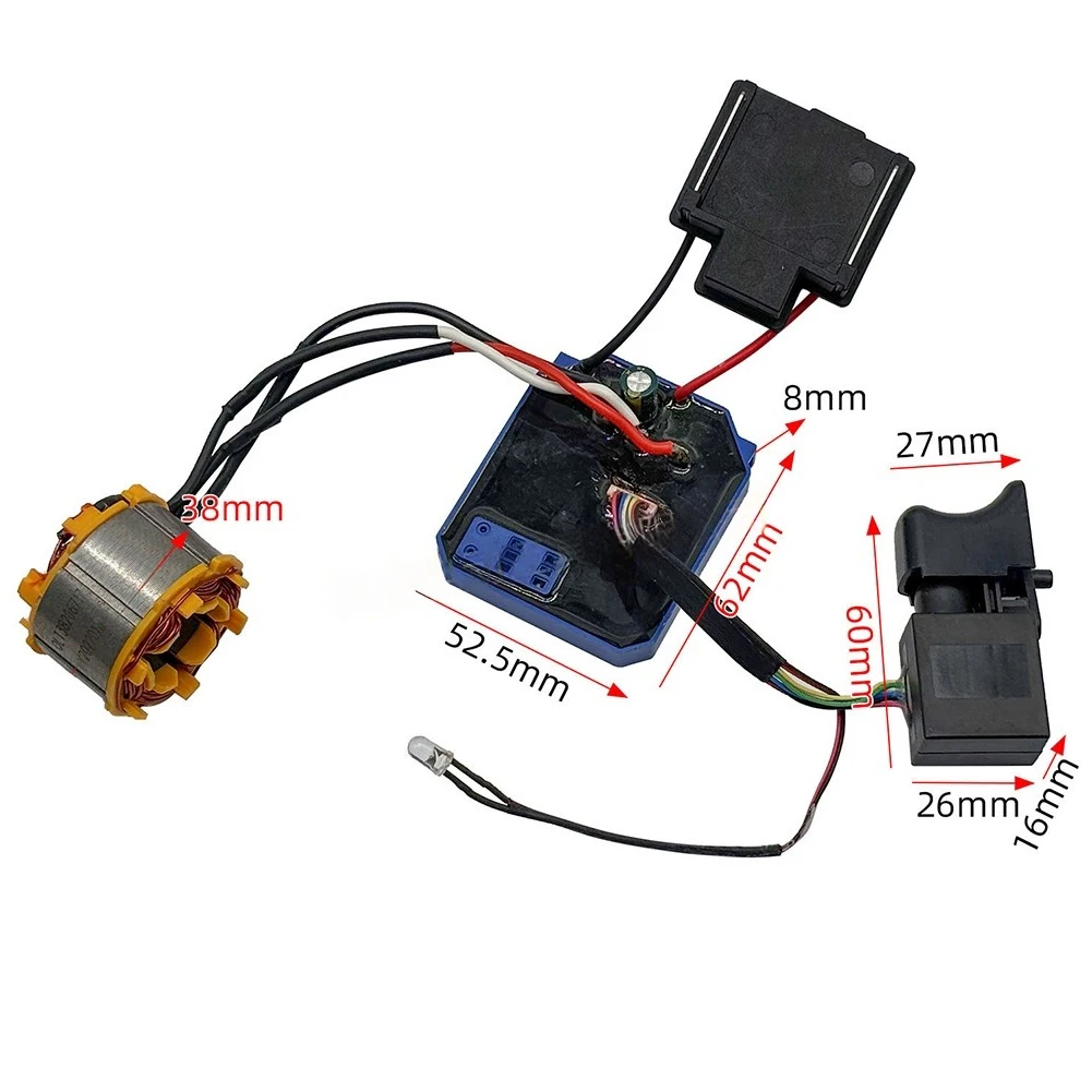 21V Motor Assembly Electric Wrench Control Board Drilling Applications Efficient Speed Management Smooth Performance