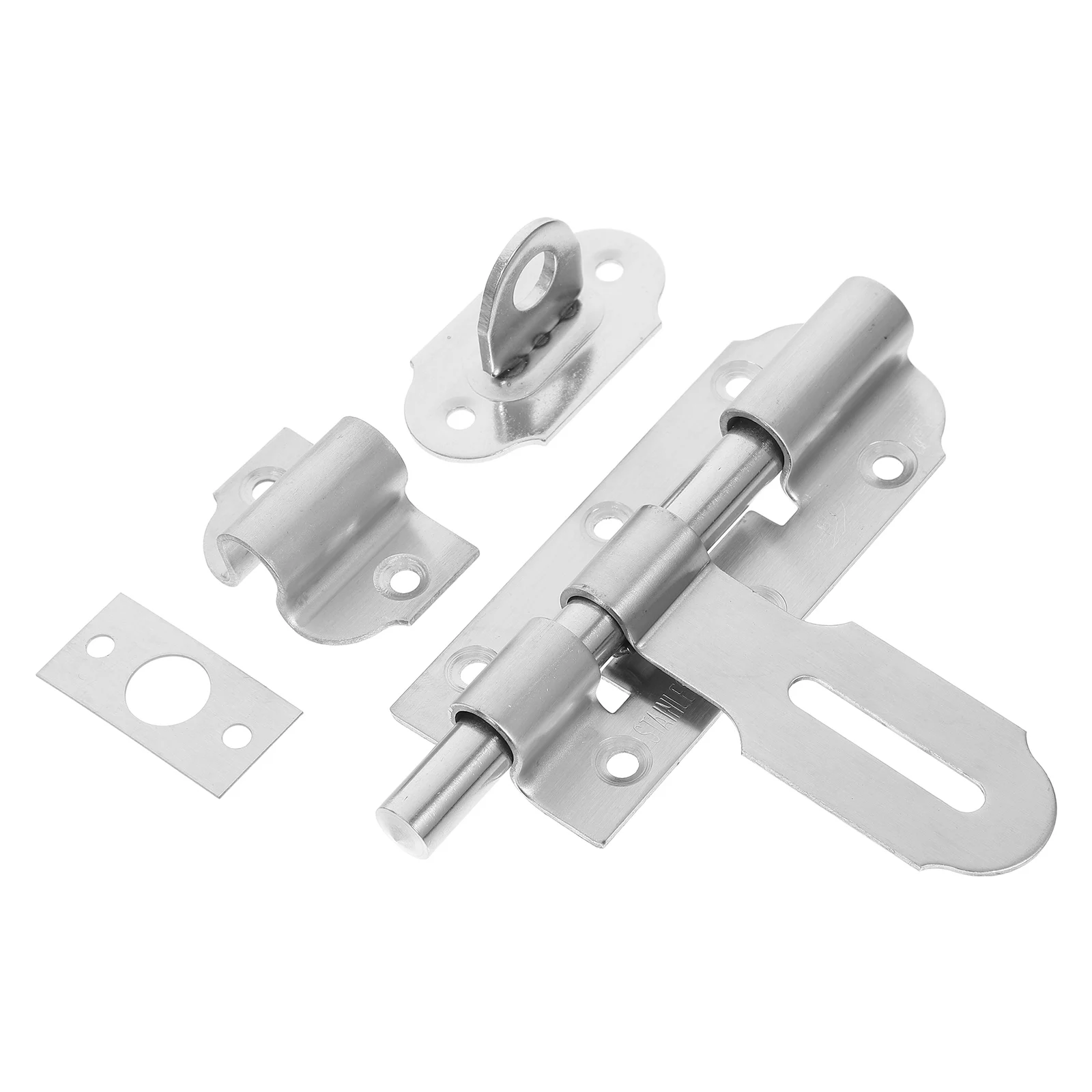 

1Set Stainless Steel Door Bolt Heavy Duty Security Lock Slide Latch for Bathroom Wood Metal Doors Anti-Theft Door Lock