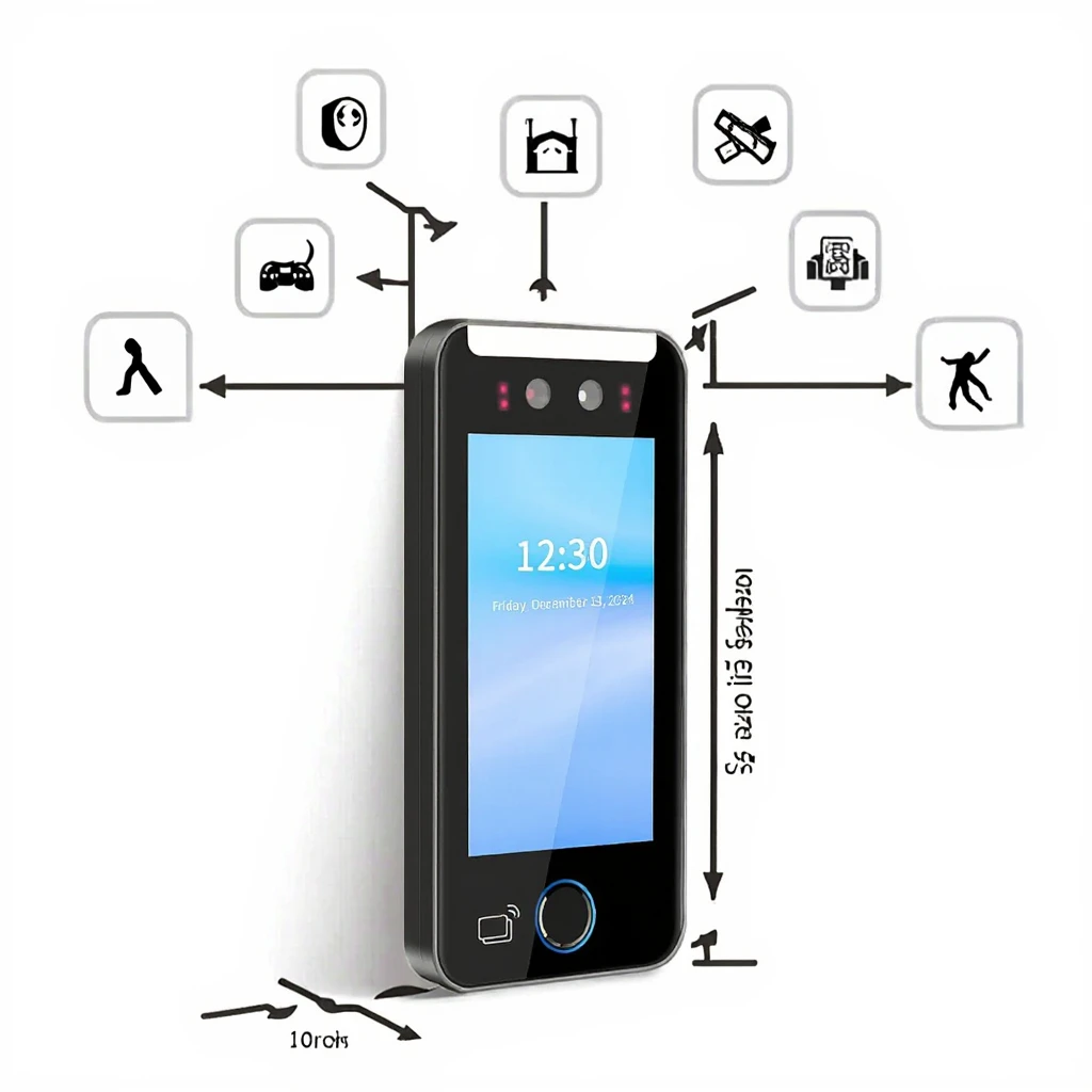 Asia Teco World Debuts 5-inch Dynamic Face Recognition Access Control Attendance Machine LCD Screen DC Power Cloud Biometric