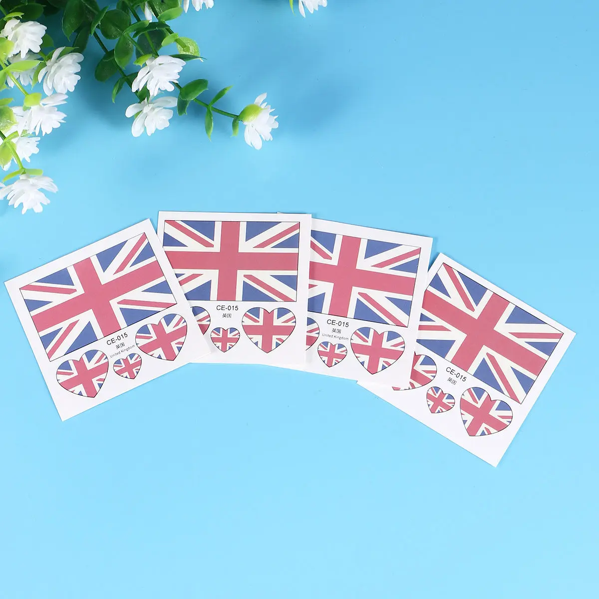 

10pcs Waterproof Temporary Tattoos National Flag Stickers For Face Body Art Decals Skin Safe Breathable Sweatproof Party Use